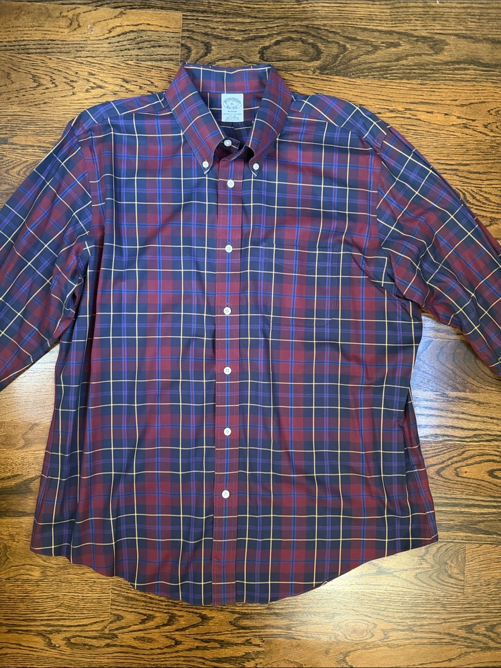 Brooks Brothers Plaid Button Down Shirt Size X-Large